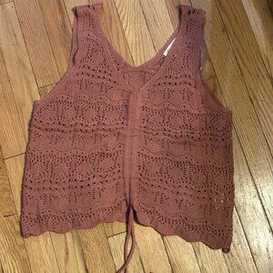 Jessica Simpson Women's V-Neck Sweater in Rust